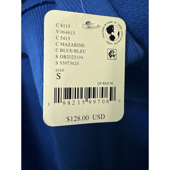 NEW We The Free Womens Size Small Mazarine Blue Oversized Wonderful Pullover - Picture 9 of 10